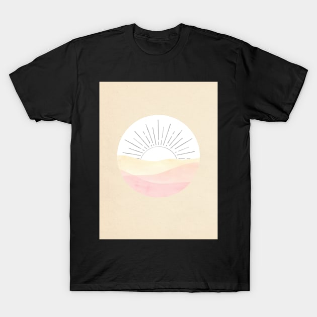 Abstract soft pastel sunset T-Shirt by WhalesWay